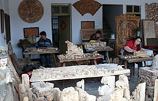 Traditionelle Holzwerkstatt