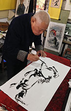 Rollbild Herstellung in Handarbeit