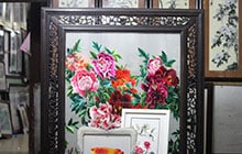 Ausgestellte Stickbilder