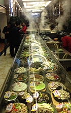 Chinesische Essstäbchen Theke