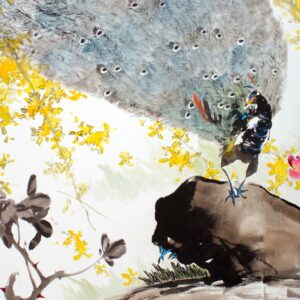 Ye DeJun "Der Pfau", chinesische Malerei