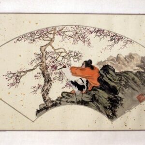 Peng Guo Lan "Kranich und Pflaumenbaum", chinesische Malerei