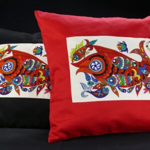 2er Set Kissenbezüge "Farbenfrohe Fische"-0