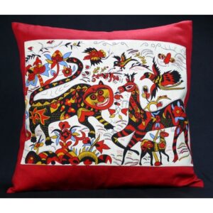 Kissenhülle Kissenbezug "Urwald" rot