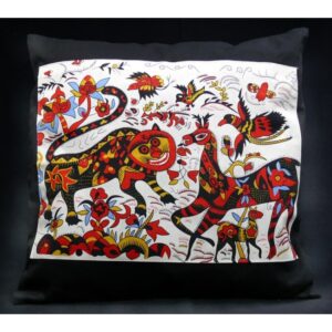 Kissenhülle Kissenbezug "Urwald" schwarz