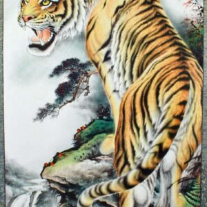 Rollbild, chinesische Malerei "Majestätischer Tiger"
