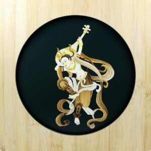 Strohbild "Tanz mit Pipa" Bottle Green mit Rahmen