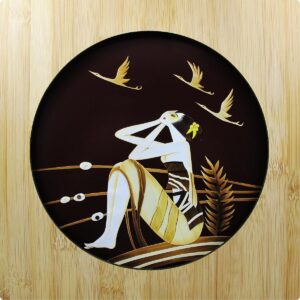 Strohbild "Sehnsucht" Red Coffee mit Rahmen