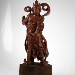 Holzfigur "Bodhisattva Wei Tuo"