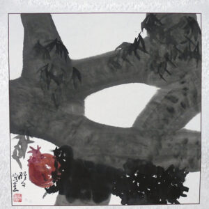 Chinesische Malerei von Xiong Wen "Fenster im Dickicht"