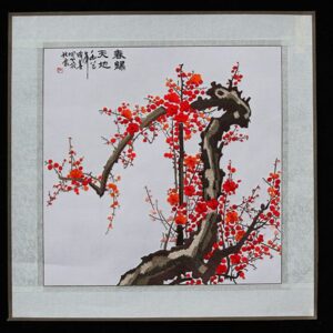 Stickbild "Pflaumenblüte Frühlingserwachen", groß