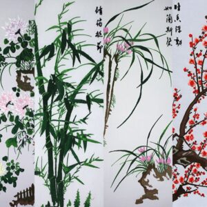 Stickbild 4er-Set "Die Vier Edlen"