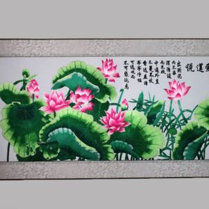 Stickbild Chinesische Blumen "Lotosblueten"
