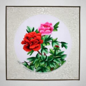 Stickbild "Rosa-rote Pfingstrose"