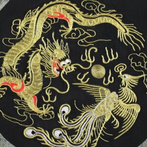 Stickbild "Drache und Phönix" (quadratisch)