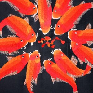 Stickbild "Zwölf Kois" (quadratisch)