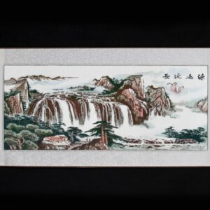 Stickbild "Dorf am Wasserfall"