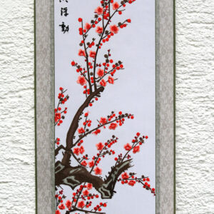 Stickbild "Die Vier Edlen – Pflaumenblüte"