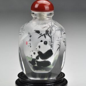 Snuff Bottle "Bambusbär" (viereckig)