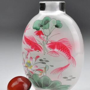Snuff Bottle "Kois im Lotosteich"