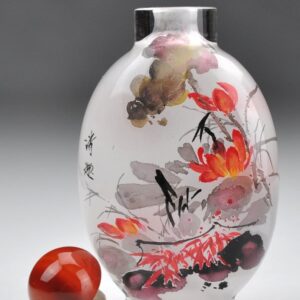 Snuff Bottle "Roter Lotus"