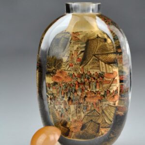 Große Snuff Bottle "Das Qingming Fest"