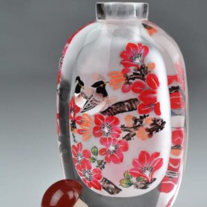 Große Snuff Bottle "Vogelbalz"