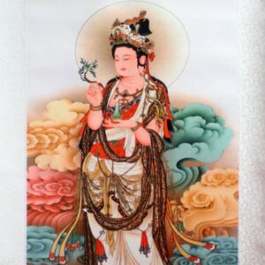 Rollbild "Kwan Yin mit Weidenzweig"