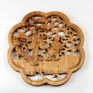 Holz-Wandbild "Malerei", asiatische Wanddeko