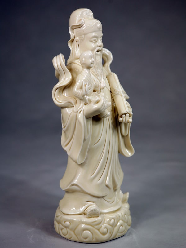 Porzellanfigur Lu Xing Feng Shui Glücksgott