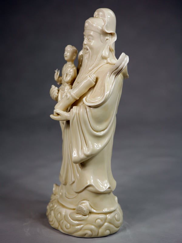 Porzellanfigur Lu Xing Feng Shui Glücksgott