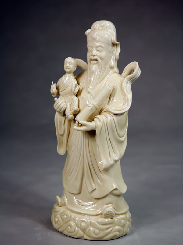 Porzellanfigur Lu Xing Feng Shui Glücksgott
