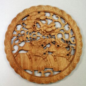 Wandornament Holz "Qilin"