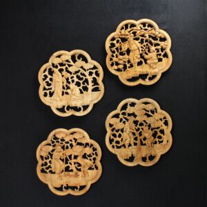 Wandbilder-Set "Altchinesische Berufe", Wandornamente aus Holz