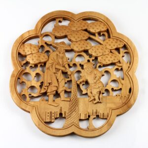 Holz-Wandbild "Fischer", Wandornament aus Holz