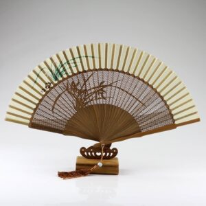 Handfächer "Weiße Orchidee"