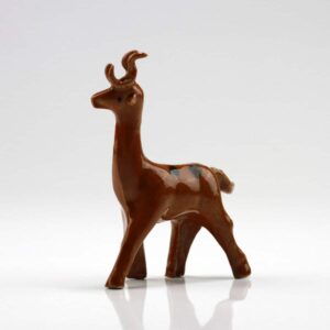 Bonsaifigur "Hirsch", Keramikfigur Sikahirsch