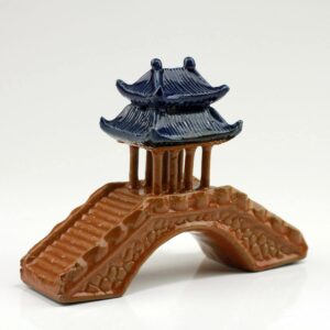 Asiatische Pavillonbrücke, Gartendeko Bonsai-Keramik