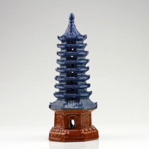 Keramik-Pagode achteckig, Bonsai-Deko