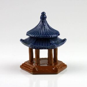 Keramikfigur "Tempel-Pavillon", chinesische Garten-Dekoration
