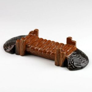 Bonsaifigur "Große Holzbrücke", chinesische Keramik