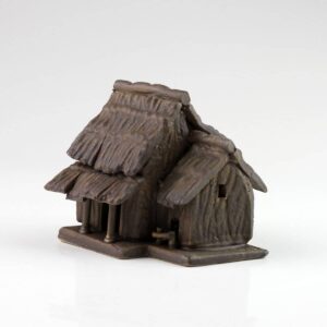 Keramik-Figur "Große Bambushütte", asiatische Bonsai-Deko