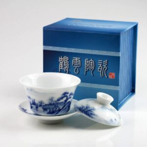 Chinesischer Gaiwan, Deckeltasse Porzellan