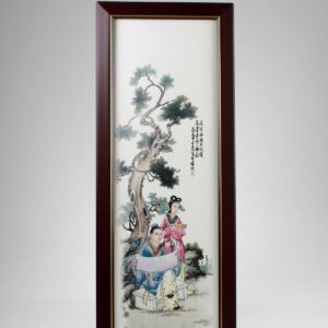 Chinesisches Porzellan Bild "Malerei", Wandbild Vier Künste