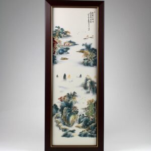 Porzellanbild "Pavillon am Fluß II",chinesisches Bild Keramik