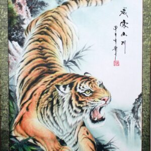 Rollbild "Mächtiger Tiger", chinesisches Tierkreiszeichen Tiger