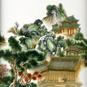 Chinesisches Wandbild aus Porzellan